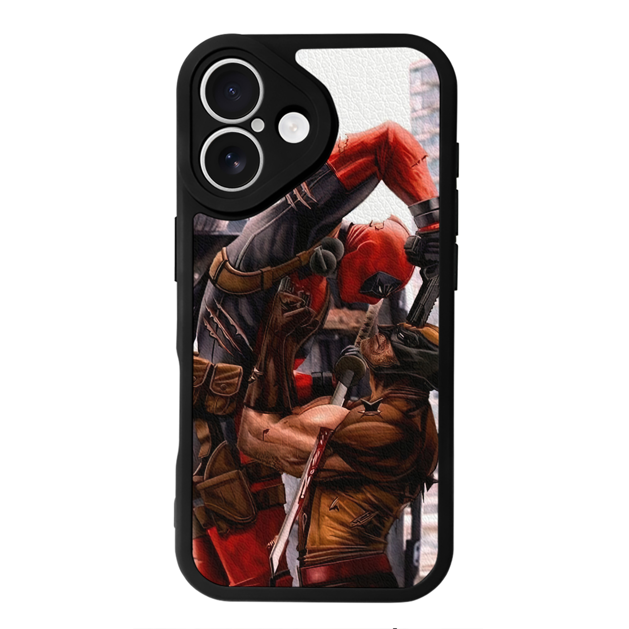 （画像用） Deadpool デッドプール 【iPhone 16シリーズ対応】シリコンスマホケース（レザー調） 材質：シリコン